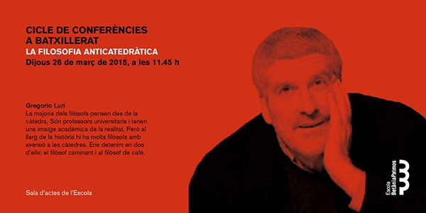 Confer&egrave;ncia a c&agrave;rrec de Gregorio Luri