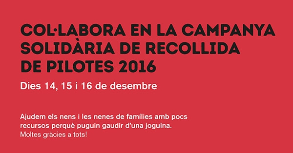 Campanya Solid&agrave;ria de Recollida de Pilotes 2016