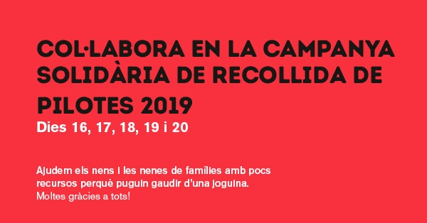 Campanya solid&agrave;ria de recollida de pilotes 2019