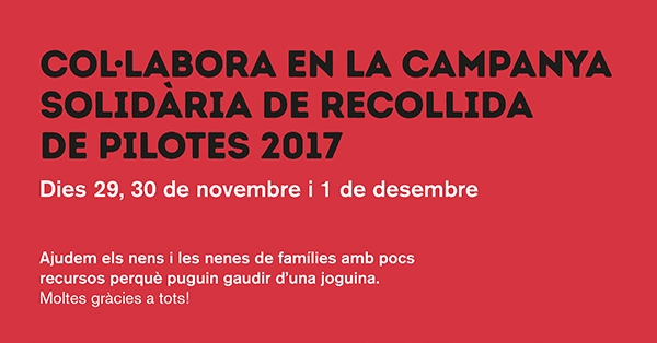 Campanya solid&agrave;ria de recollida de pilotes 2017