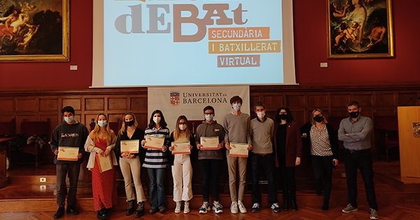 L&rsquo;equip de la Lliga de Debat de Bet&agrave;niaPatmos ha assistit a l&rsquo;acte de lliurament de premis en haver guanyat la fase local de la Lliga